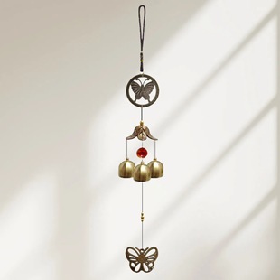 Foreign Trade Hot-Selling Retro Alloy Wind Chime Butterfly Pisces Classical Home Scenic Spot Store Hanging Ornaments Gifts Wholesale