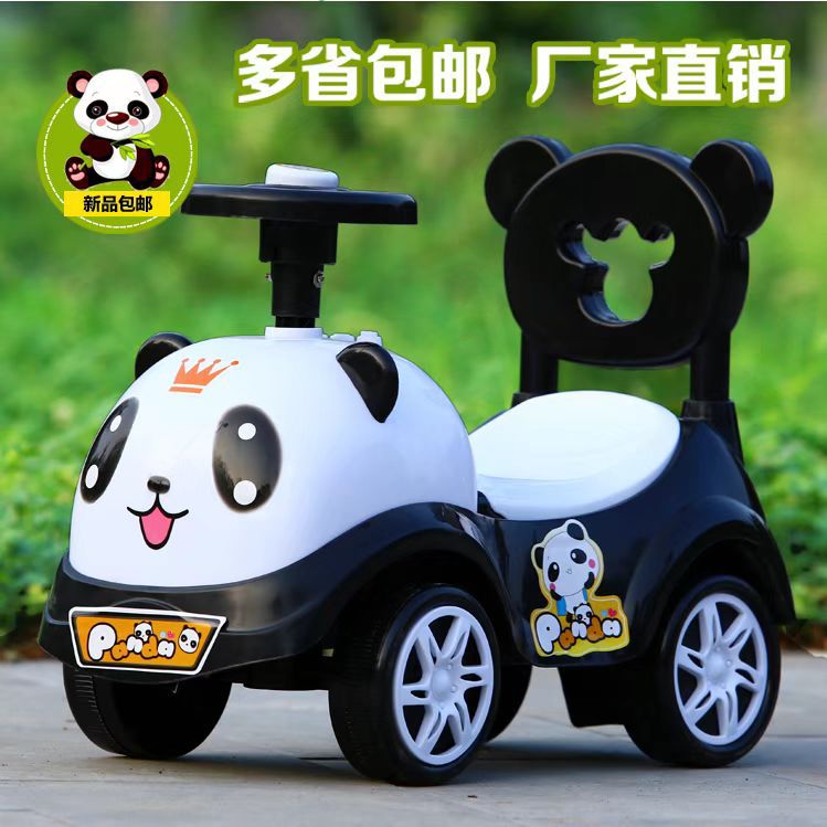 Nuevo coche columpio scooter para niños de 1 a 3 años de edad, los niños y las niñas pueden sentarse a caballo cochecito de música en las cuatro ruedas con luz