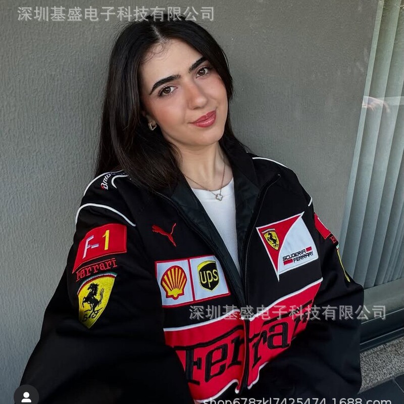 F1 Racing Suit Ferrari Jacket F1 Embroidered Motorcycle Riding Suit European and American Ferrari Jacket Custom-Made