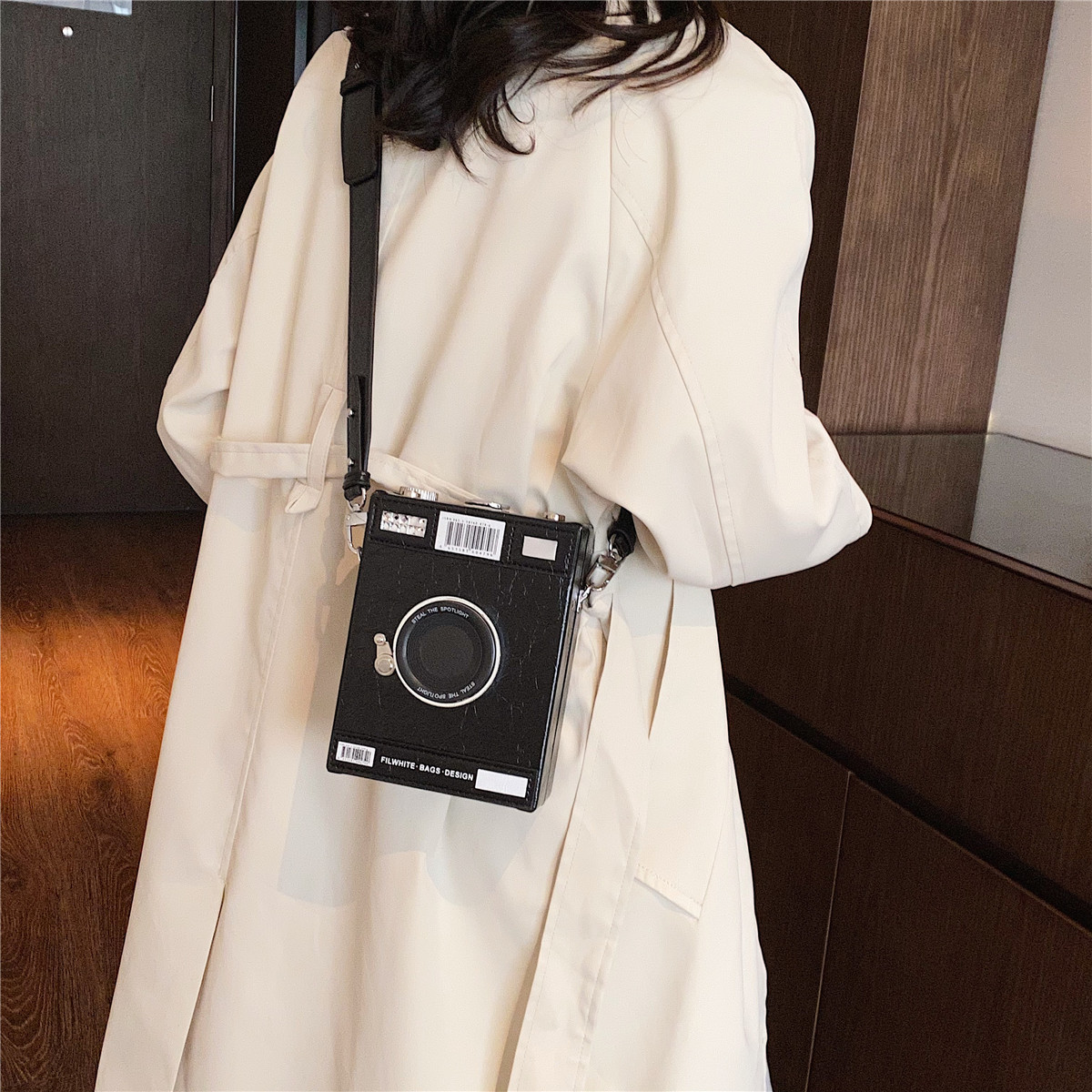 Új, sokoldalú Camera női táska, PU bőr mintás férfi és női crossbody kis táska_voghion.com