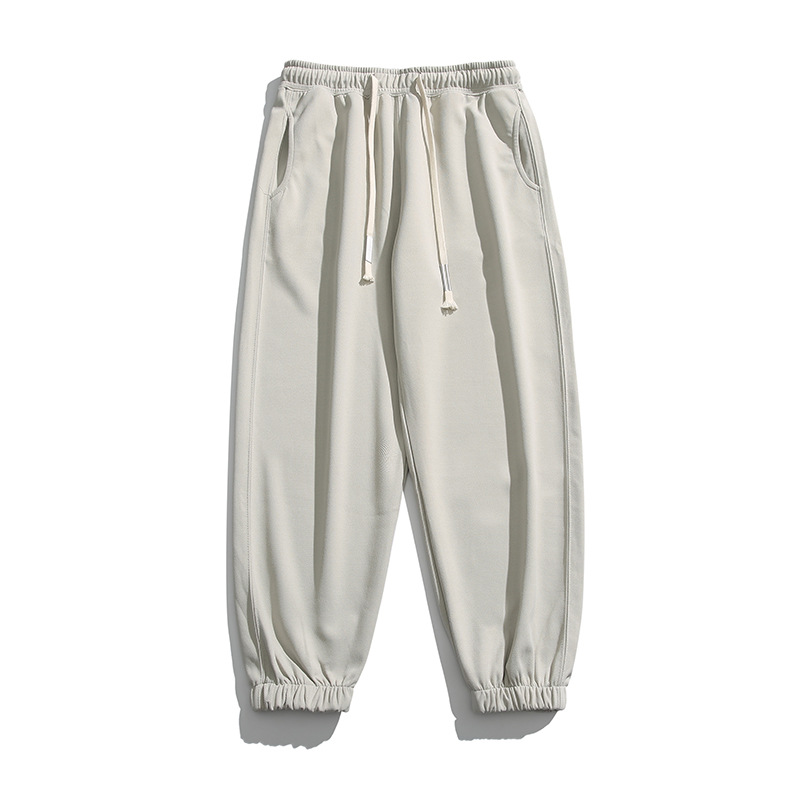 IZEXX Pantalones de chándal para hombre de estilo americano, marca de moda de otoño, pantalones largos deportivos informales de color sólido, versátiles y sencillos, estilo retro para hombre.