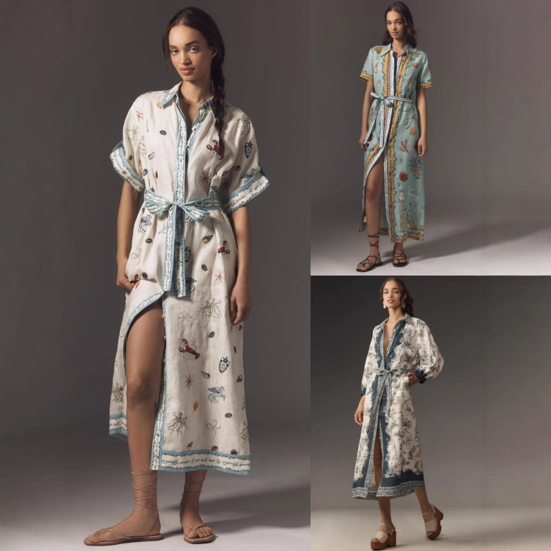 European and American Cross-Border Versatile Amazon Bestsellers 2025 New Aliexpress Independent Print Fashion Casual Dress European and American Cross-Border Versatile Amazon Bestsellers 2025 New Aliexpress Independent Print Fashion Casual Dress