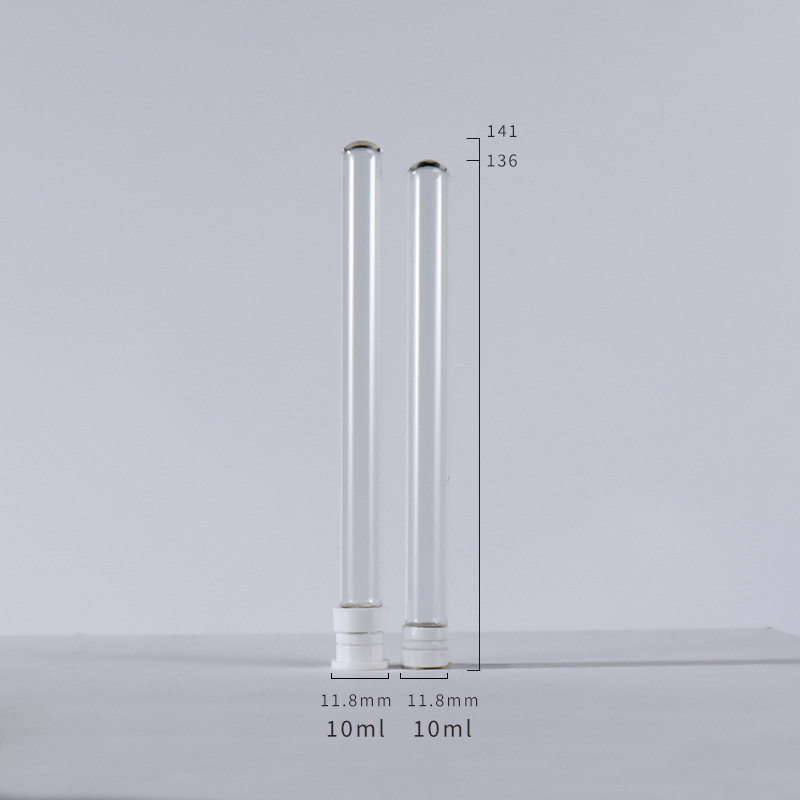 现货直销10ml细长圆底拉管瓶西林瓶精华原液分装瓶撕拉盖可定制