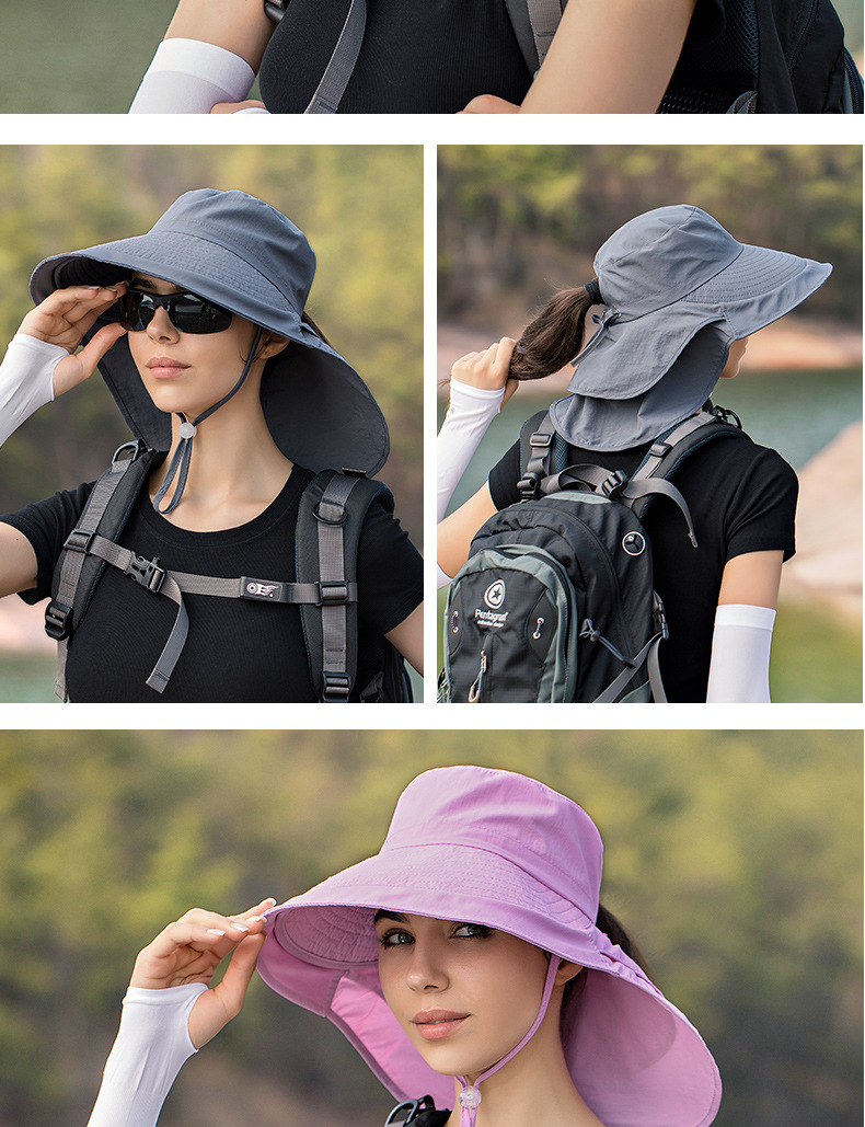 Fashion Summer Hats Female Mountaineering Big-brimmed Fisherman Hat display picture 1