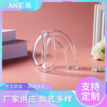 创意异形花瓶简约玻璃摆件北欧插花器桌面高级感绿植水培ins风