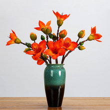 手感保湿仿真木棉花枝英雄花攀枝花酒店别墅装饰婚庆高端花艺摆设