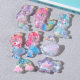 High-grade mermaid flash cross-border trade AB glue resin accessories diy mobile phone case shoe buckle hair accessories decoration materials