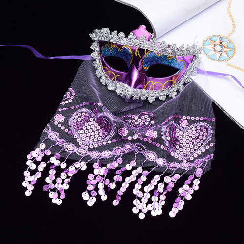 Halloween Mask Half Face Vintage Princess Mask Costume Party Decoration Wholesale Props for Women