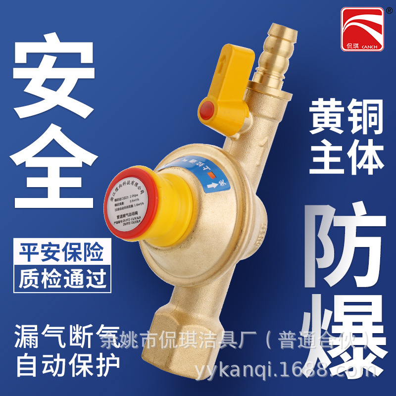 燃气管自闭阀自动断气天然气灶前阀热水器漏气超压保护燃气阀家用