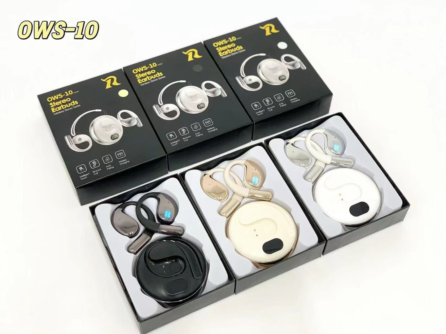 OWS - 10 auriculares Bluetooth inalámbricos inalámbricos, auriculares para niños y niñas, deportes de larga duración, auriculares de reducción de ruido al por mayor