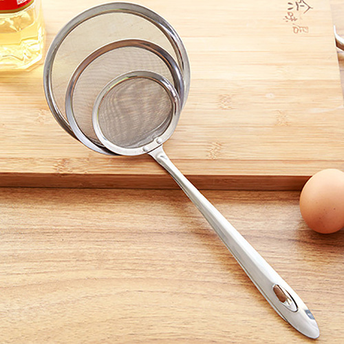 Stainless steel mesh oil leakage and grease isolation foam filter oil filter spoon fine mesh colander fishing oil spoon