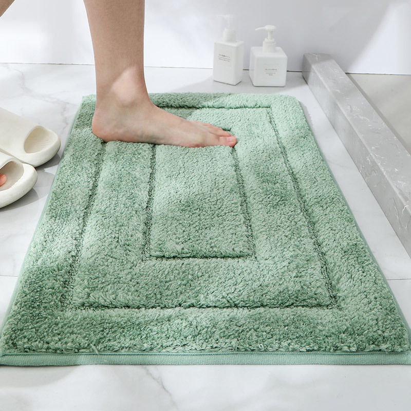 Alfombrilla antideslizante en la puerta del baño flocado Alfombra absorbente gruesa Alfombra de entrada del inodoro Alfombrilla de la puerta Alfombra de la cama del dormitorio