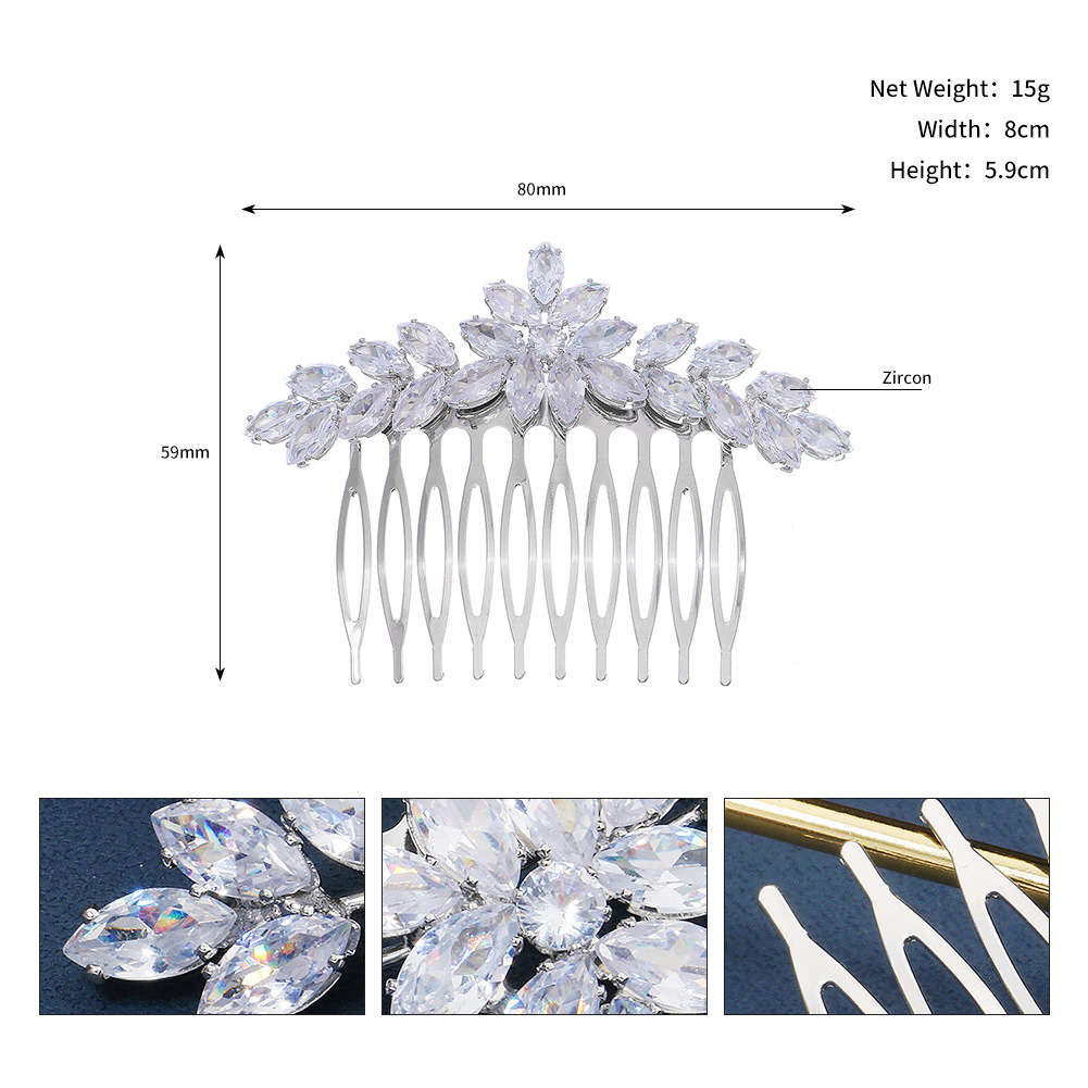 Retro Flower Alloy Zircon display picture 6