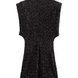 20252冬季无袖黑裙秋冬迷你新款连衣裙