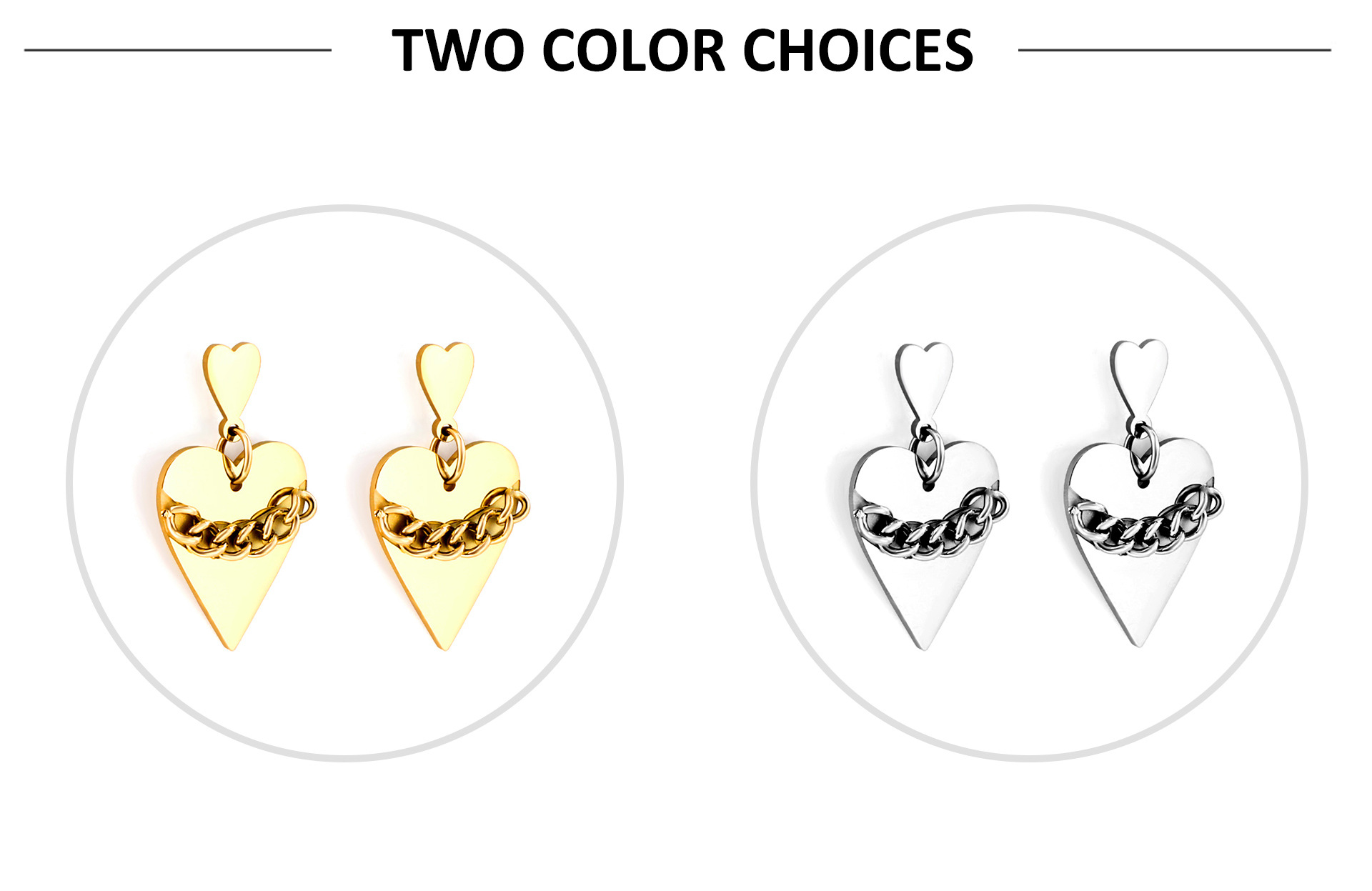 Fashion Geometric Stainless Steel Plating Earrings 1 Pair