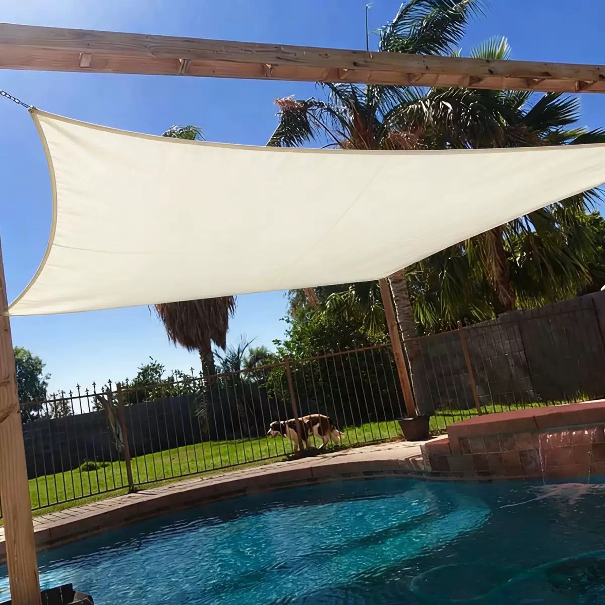 Sunshade sails in stock, popular cross-border Amazon product, garden and pool sunshade, sun protection, direct supplier manufacturer, canopy