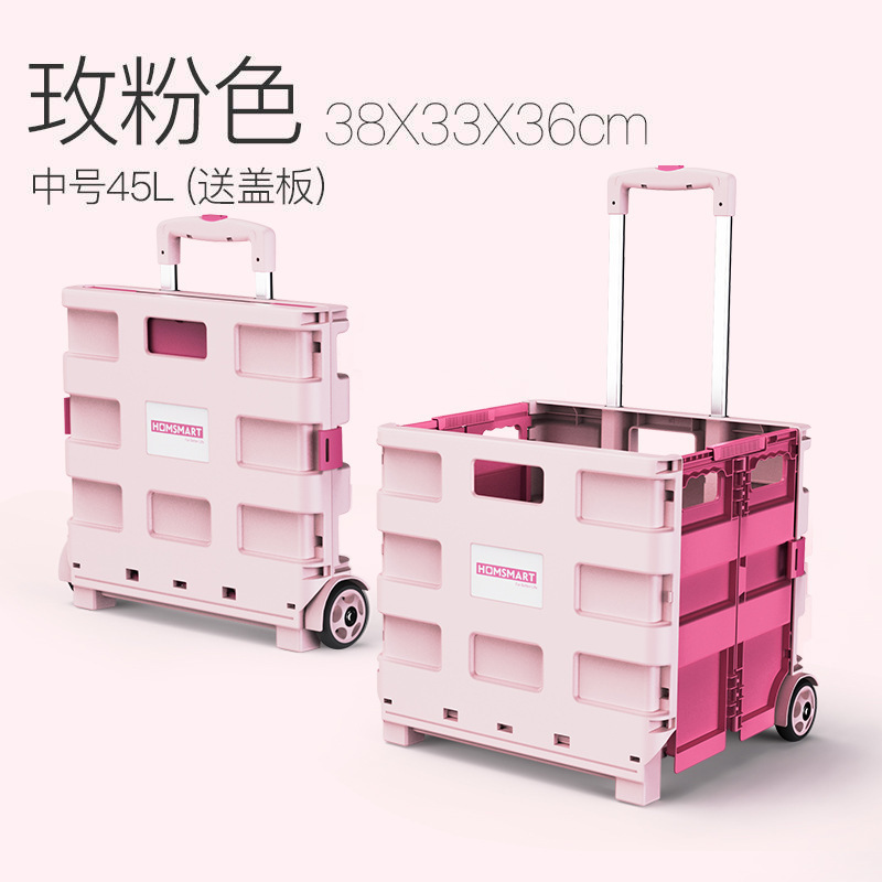 折叠可移动家用买菜拉杆车便携取快递爬楼梯搬运车户外露营收纳箱|undefined