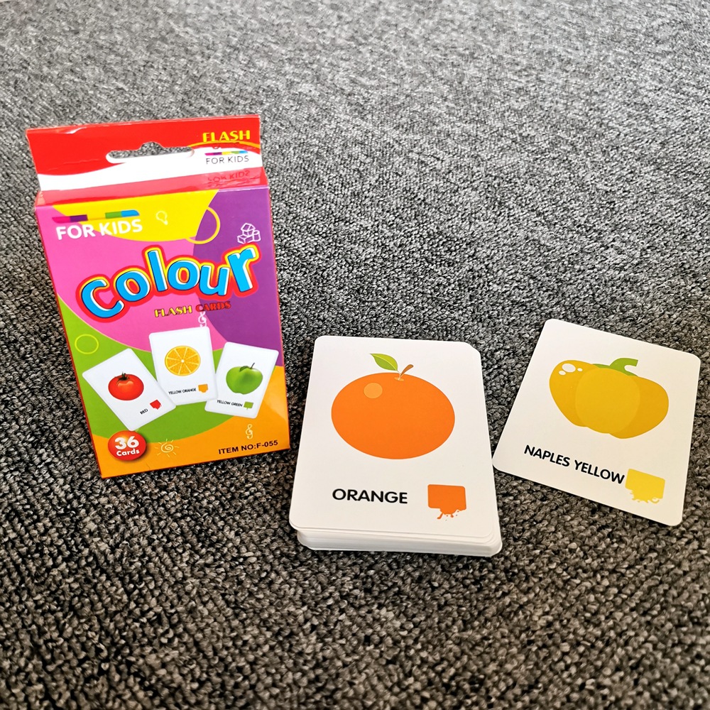 Infant Enlightenment Early Education English Word Recognition Card Color Visual Flash Card Teaching Aids Cross-border Flash Cards