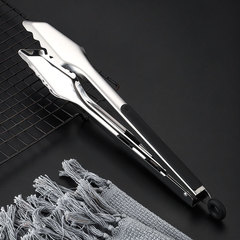 家用不鏽鋼食物夾防燙長柄烤肉夾牛排夾自助餐夾分菜夾廚房食品夾