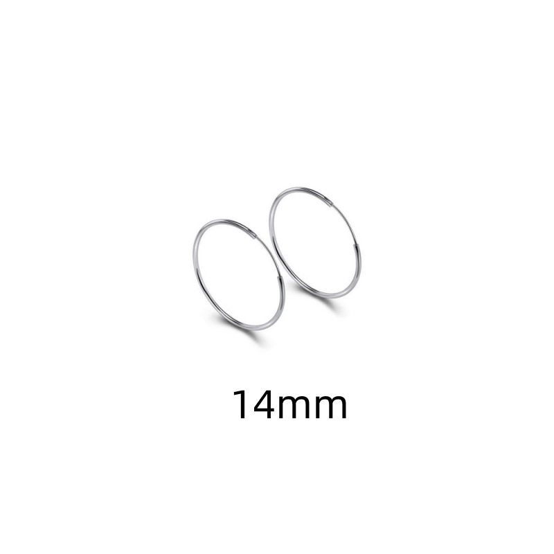 1 Pair Quantity Daily Occasion 1 Pair 925 Sterling Silver Round Earrings