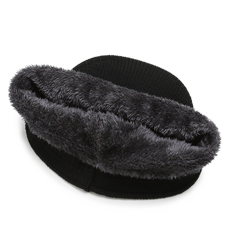 New Autumn and Winter Plush Ear Protection Woolen Hat for Middle-aged and Elderly Men, Father's Knitted Hat for Winter Grandpa, Old Man's Men's Style_voghion.com