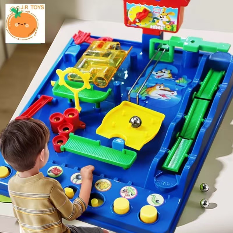 Jungle Adventure Ball Track Desktop Game Educational Toy for Boys Aged 3-6 Marble Maze
