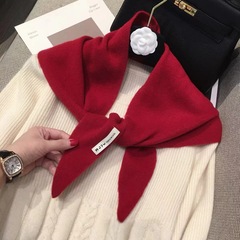 ウールニットの三角タオルのストールの女性秋冬の保温の頭巾の多機能の保温の百掛けの小さいマフラーの女性