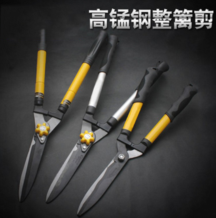 鹰之印工具 高锰钢整篱剪 铝合金园艺树枝剪刀 可伸缩修枝剪