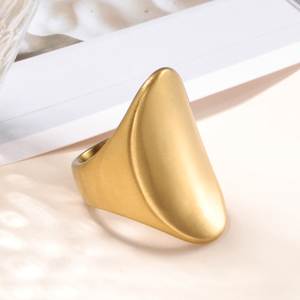 Fashion Geometric Titanium Steel Plating Rings 1 Piece