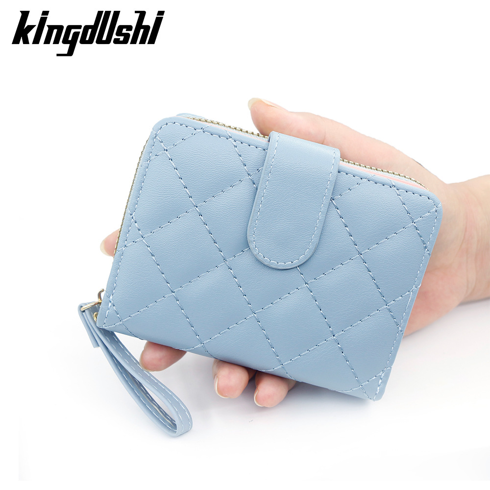 Coreano simple Lingerie billetera corta tarjeta de órgano hebilla bolso de cambio bolso de cremallera bolsa de mano