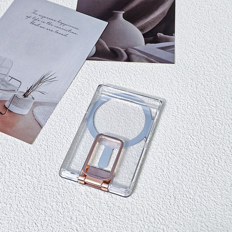 Apple Magsafe 磁気カードホルダーブラケット携帯電話銀行カードホルダーイン女性透明 Apple 磁気カードホルダーに適しています|undefined