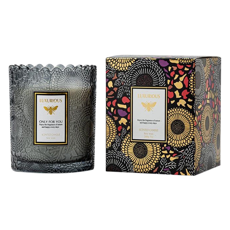 Byme encaje borde alivio de soja cera aromaterapia vela dormitorio interior fragancia creativa vela nicho libre de humo vela