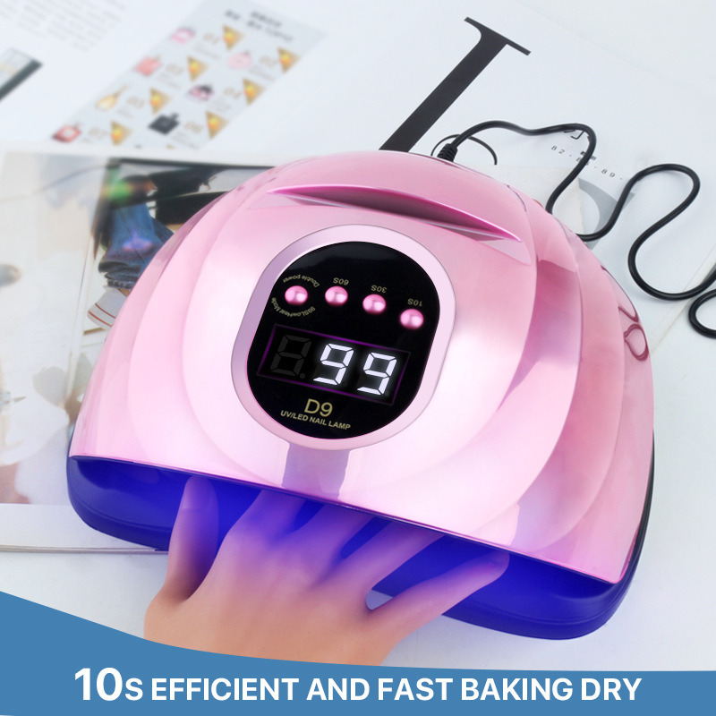 D9 Nail UV Lamp for Nail Salons, UV Nail Polish, Gel Nail Curing, Nail Dryer with Phone Holder Fast Drying.