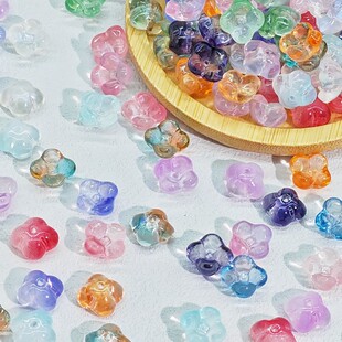 10mm colored glaze evening flower small flower lotus mist bud diy antique hairpin step jade hairpin flower petal material