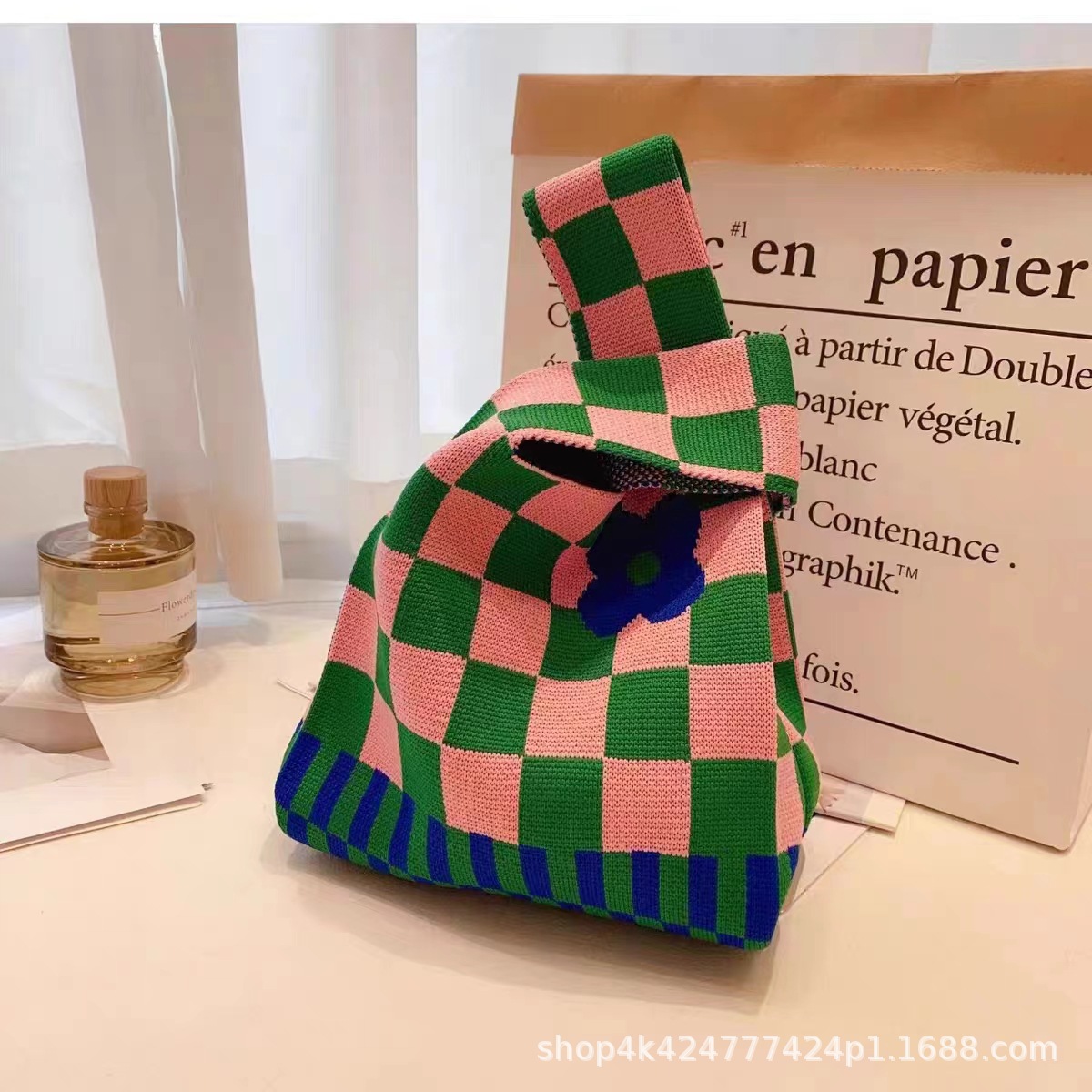 INS nuevo bolso de mujer bolso de mano bolso de punto bolso de gran capacidad bolso de hombro bolso de cubo