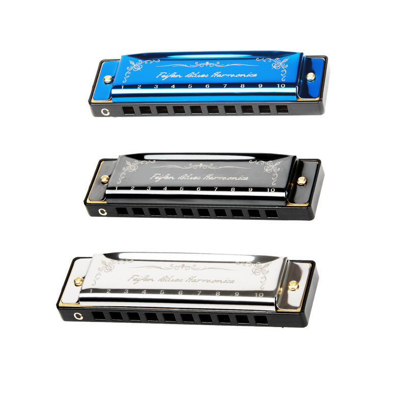 FEIFAN Blues 10-hole c-tone armónica principiante niños estudiantes utilizan rendimiento adulto Blues instrumento musical