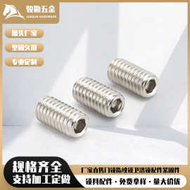 厂家供应十字紧定螺丝锥端紧定无头内六角尖端止付不锈钢螺丝螺钉