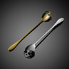 Cross -border long -handle stirring spoon stainless steel skull coffee spoon spoon spoon spoon seasoning extra creative ice spoons dessert spoons