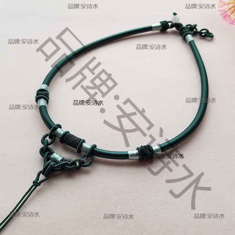 手编绳子结挂绳项链绳DIY玉坠挂绳玉绳黑绳女项圈吊坠挂绳男玉佩