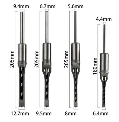 Venta al por mayor taladro de agujero cuadrado taladro de perforación cuadrado espiral ranurado perforación herramienta de carpintería taladro de perforación