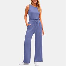 R 37505 Sleeveless wide leg women's jumpsuit ��������Ůʿ��