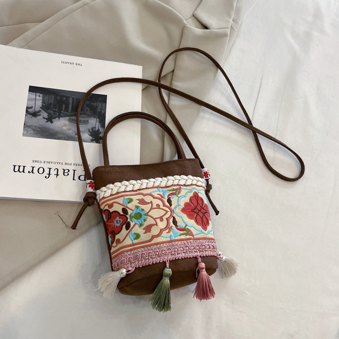 Ethnic one-shoulder bag