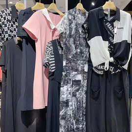 香港潮牌漠希摩24夏新款连衣裙休闲套装直播实体撤柜品牌折扣女装