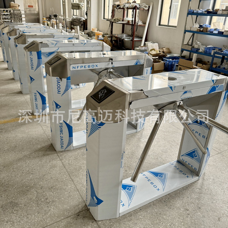 机械三杆单向旋转辊闸动物园游乐场只出不进半高旋转门宁波全高栅