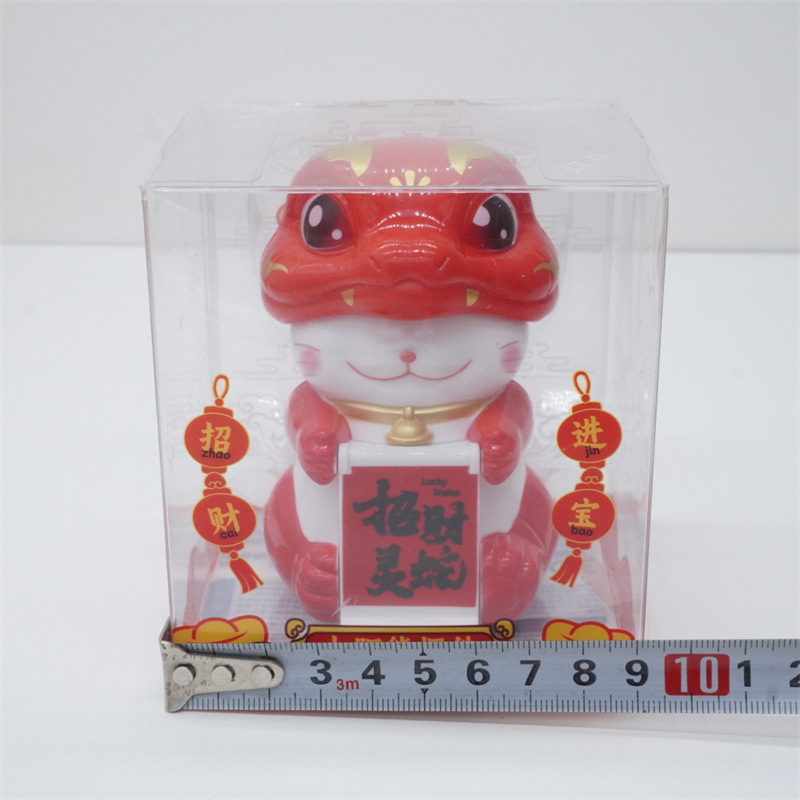 太阳能灵蛇招财猫桌面摆件办公室装饰品跨境电商创意礼品车载摆件详情21