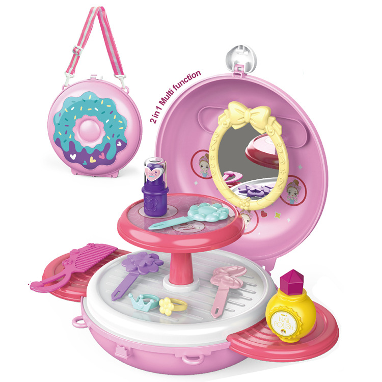 Bolsa de hombro de simulación para niños transfronterizos cocina vajilla postre doctor herramienta donut play House pequeña mochila de juguete