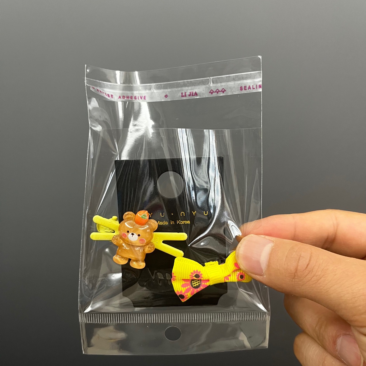 黑色缺角发夹包装卡片摆地摊热卖饰品diy配件批发抖音发饰吊牌纸