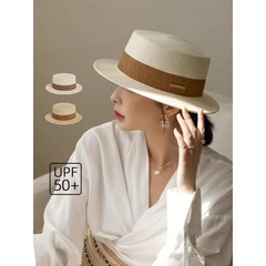 【送防风绳】帽女春夏英伦风时尚百搭单品出游度假防晒遮阳帽子