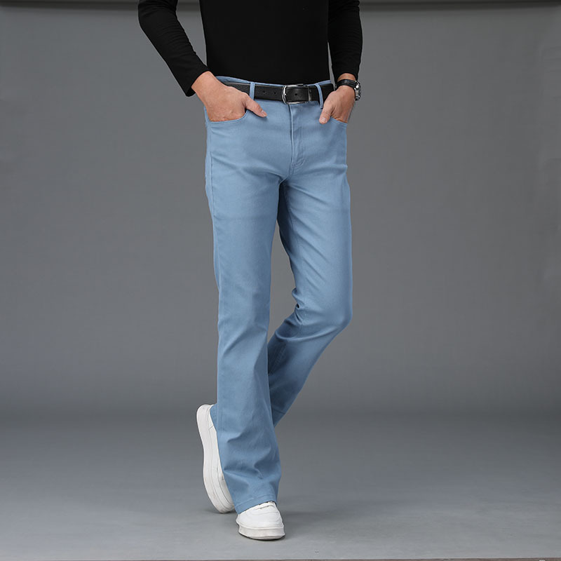 Amazon AliExpress temu tiktok pantalones casuales de mezclilla micro acampanados para hombre pantalones rectos de mezclilla para hombre