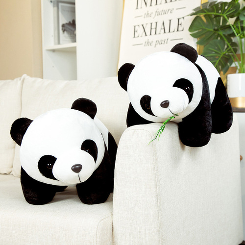 Cute giant panda doll plush toy, simulated sleeping panda doll pillow, stall decoration, logo can be added